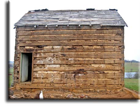 Hand hewn original log cabin
