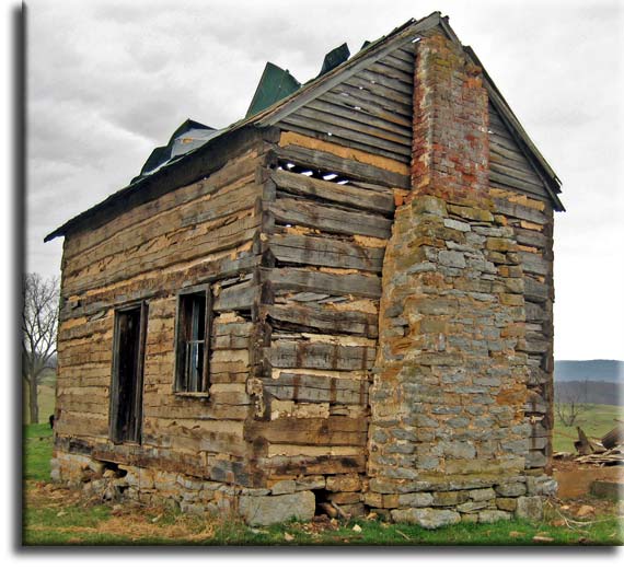 Original oak log cabin