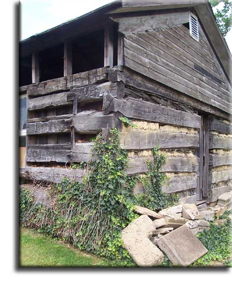 Reclaimed oak log cabin