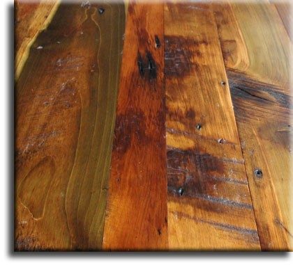 Reclaimed wide-plank-poplar flooring