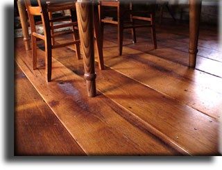 Wide plank antique oak flooring