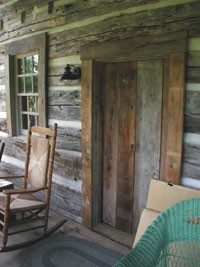 Chestnut cabin door