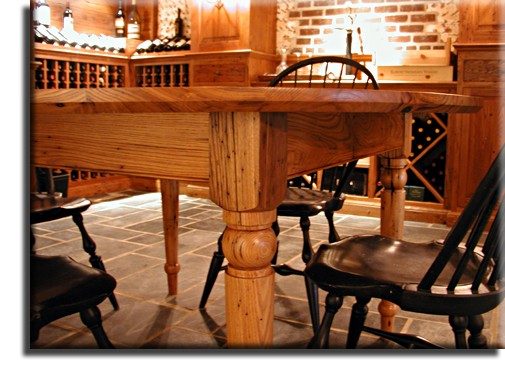 Reclaimed chestnut dining table