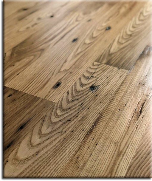 Reclaimed wormy chestnut flooring