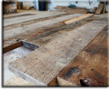 Reclaimed chestnut lumber