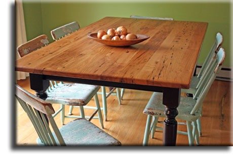 Antique chestnut farm table