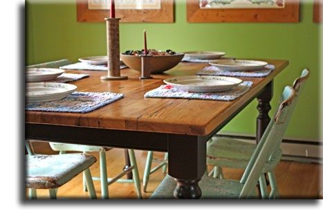 Reclaimed chestnut farm table