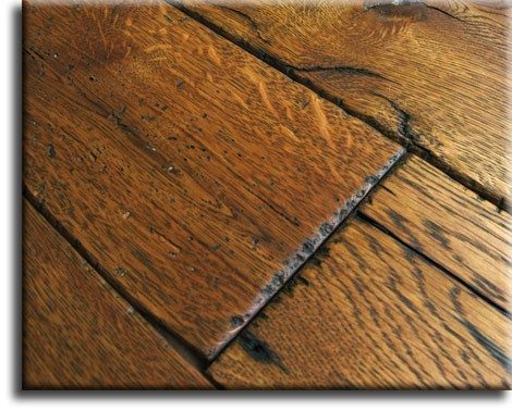 Scraped edges flooring