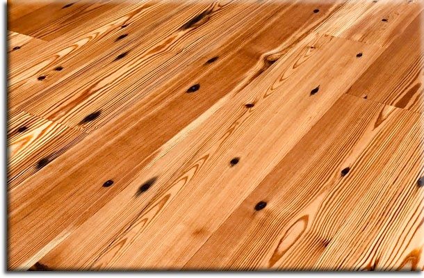 Heart of pine flooring