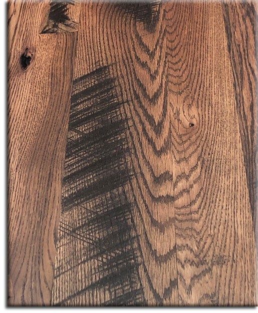 Rustic wide plank oak flooring