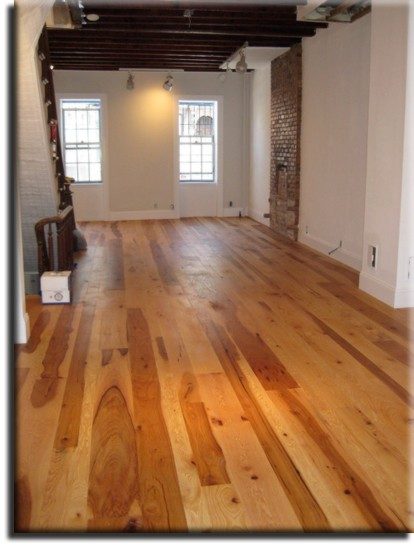 Rustic hickory flooring