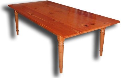 Heart pine farm table
