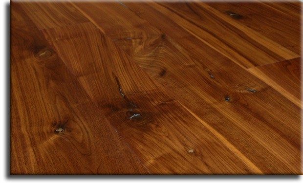 Rustic walnut flooring