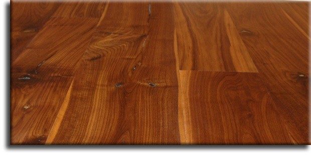 Wide plank walnut flooring