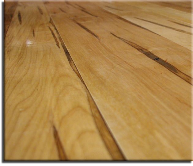 Wormy maple flooring