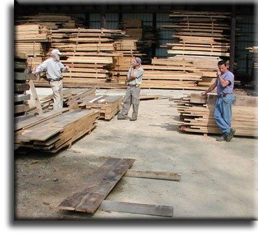 reclaimed lumber - working