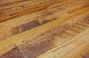 Reclaimed pine flooring