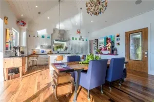 Reclaimed wormy chestnut flooring