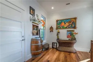 Reclaimed wormy chestnut flooring