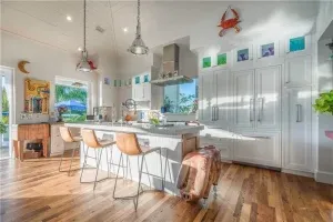 Reclaimed wormy chestnut flooring