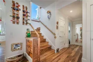 Reclaimed wormy chestnut flooring