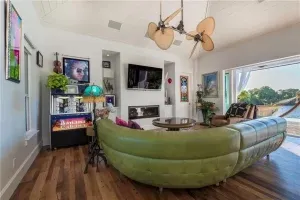 Reclaimed wormy chestnut flooring