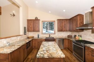 Reclaimed wormy chestnut flooring