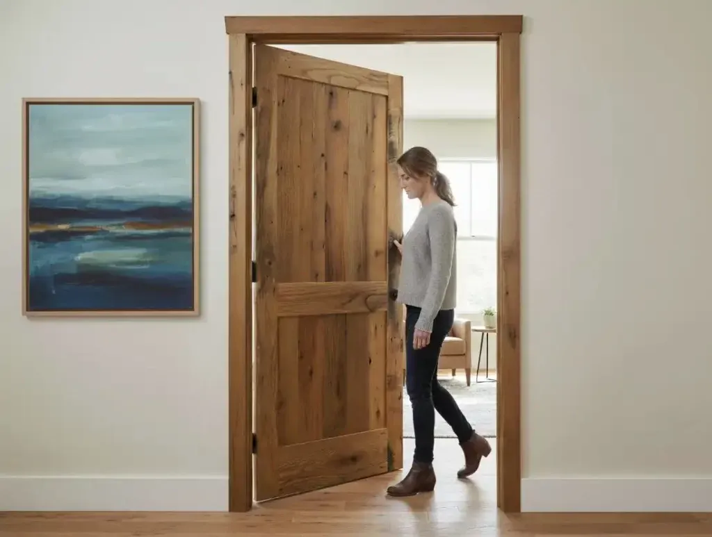 Reclaimed Wood Door Interior