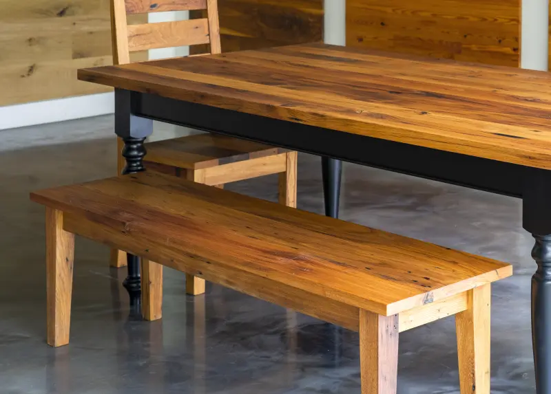 Reclaimed wood dining table