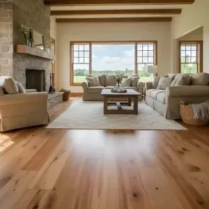 Rustic hickory flooring